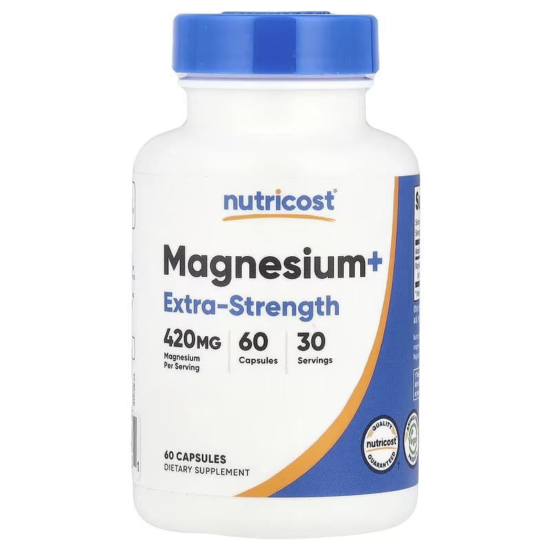 Магний Nutricost Magnesium+ Extra Strength 420 мг 60 Капсул