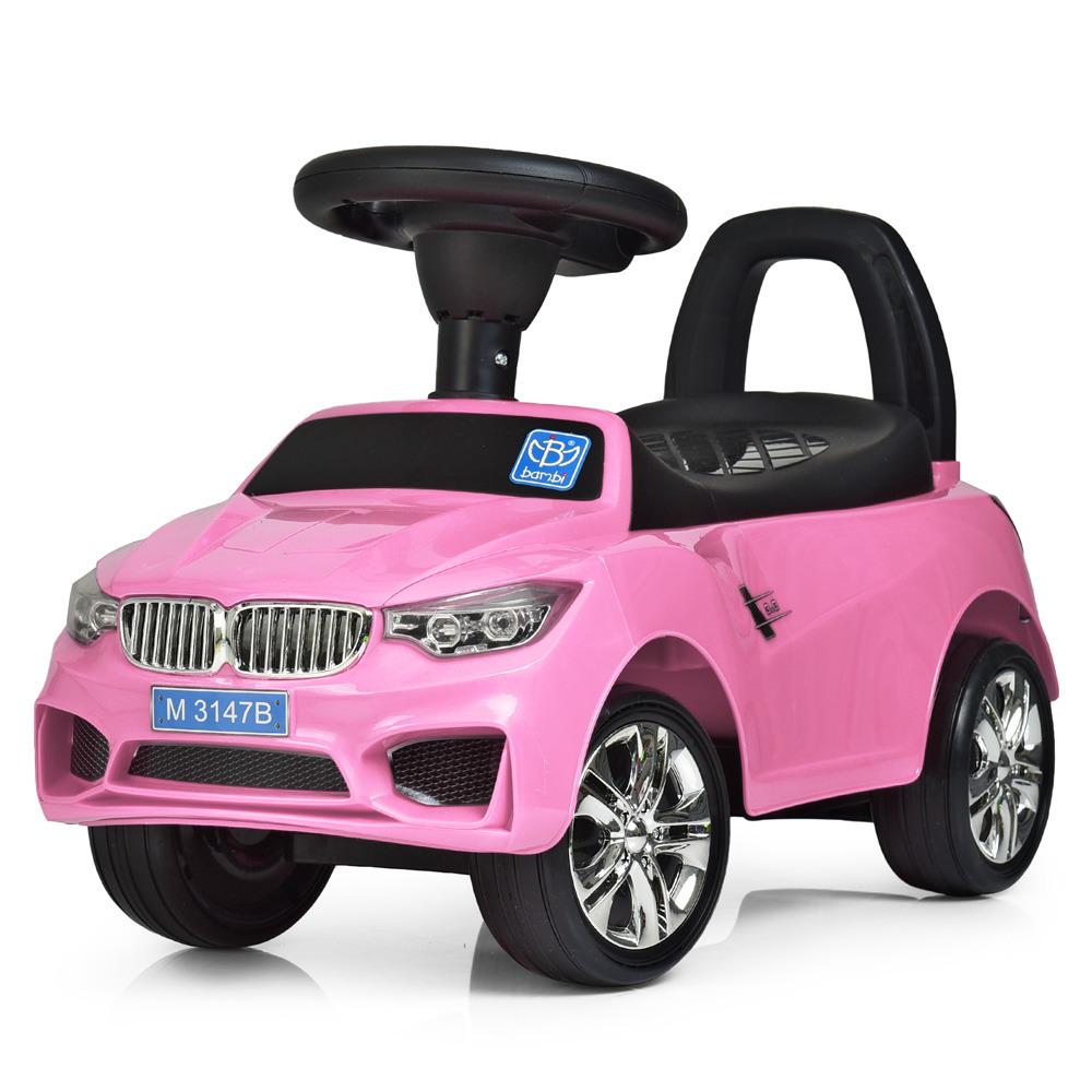 Каталка-толокар детская Bambi Racer с музыкой и светом Розовый (M 3147B-8)