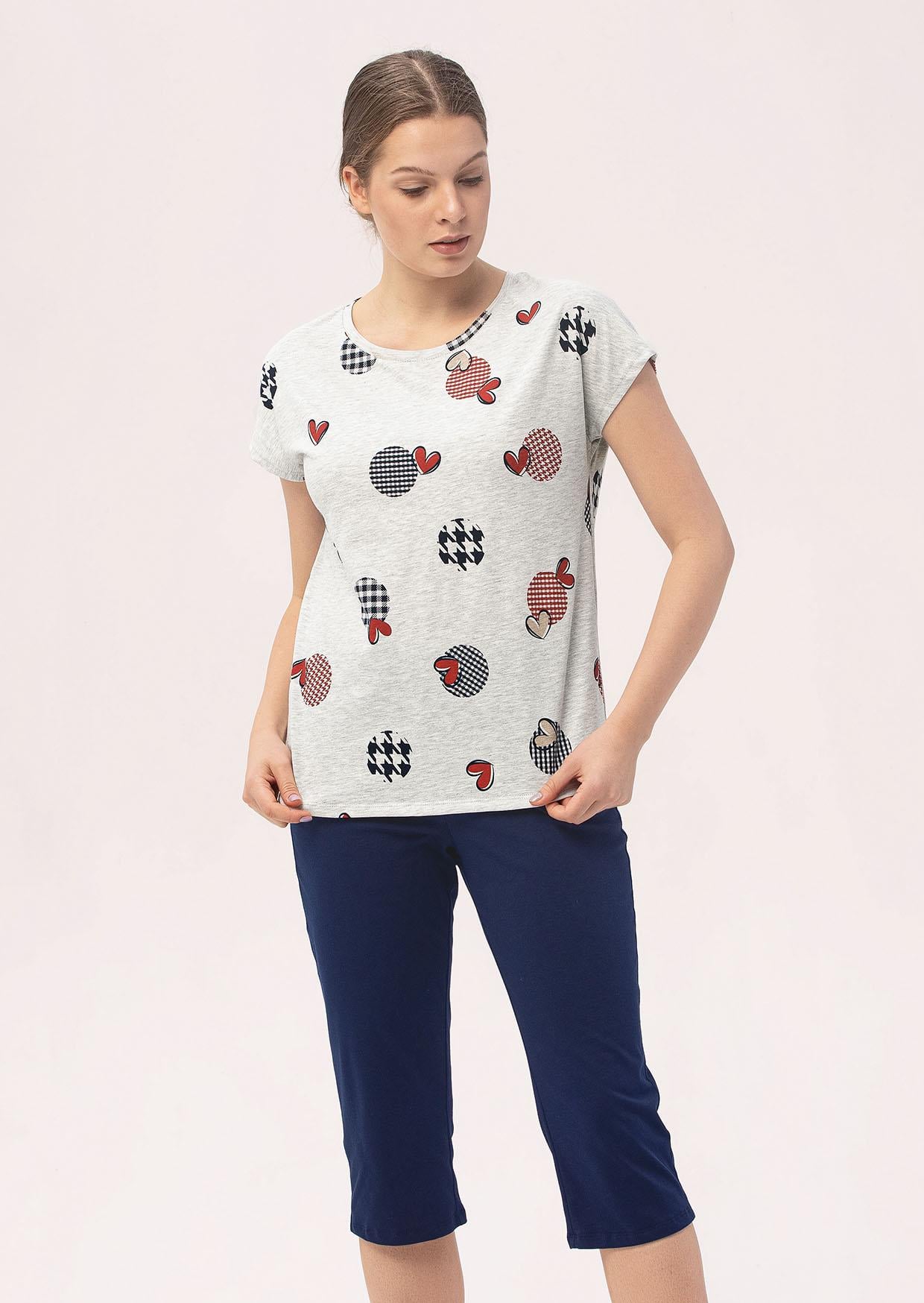 Пижама женская Roksana 12948 №1410 M Серый (4821410129483)