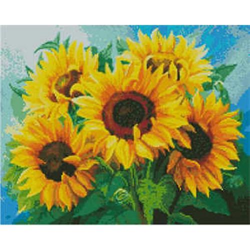 Алмазная мозаика Strateg Премиум Роскошные подсолнухи 40x50 см (Str-L-381)