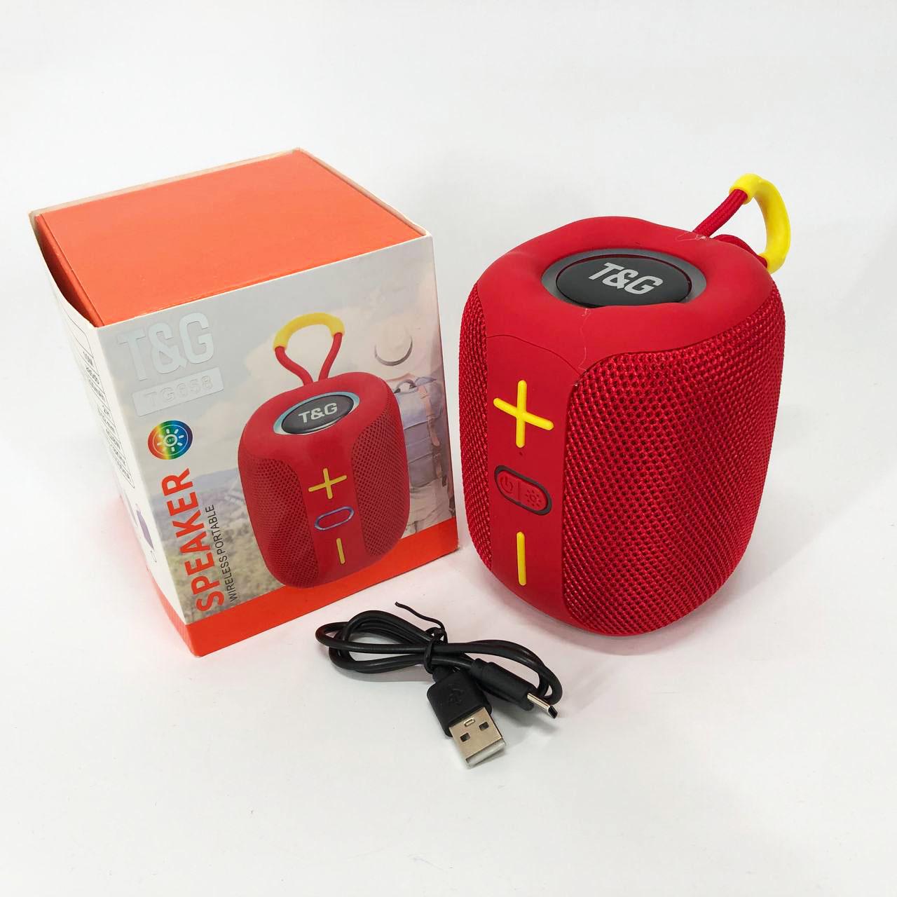 Колонка портативна з RGB підсвічуванням TG658 8W Червоний - фото 15