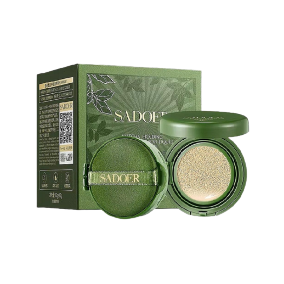 Кушон для лица Sadoer Matcha Holding Makeup Air Cushion Liquid Foundation с экстрактом матча 01-Бежевый светлый 12 мл (28873153)