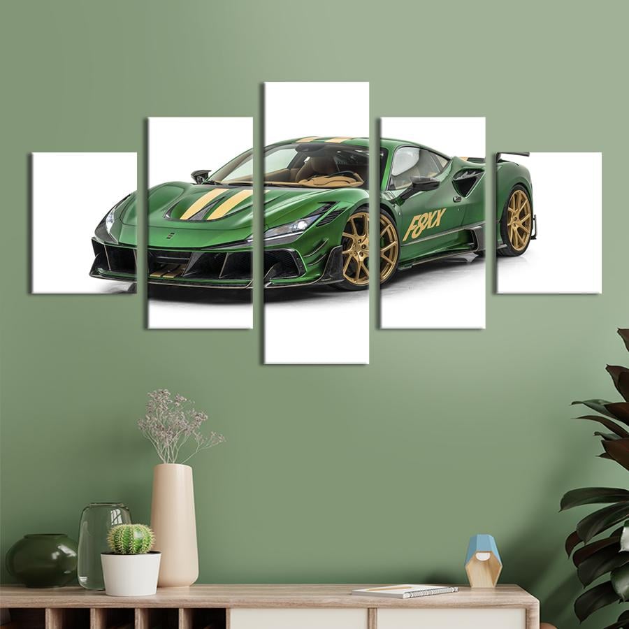 Картина на холсте Мощное спортивное авто Ferrari F8 Tributo 162x80 см (1349-52)