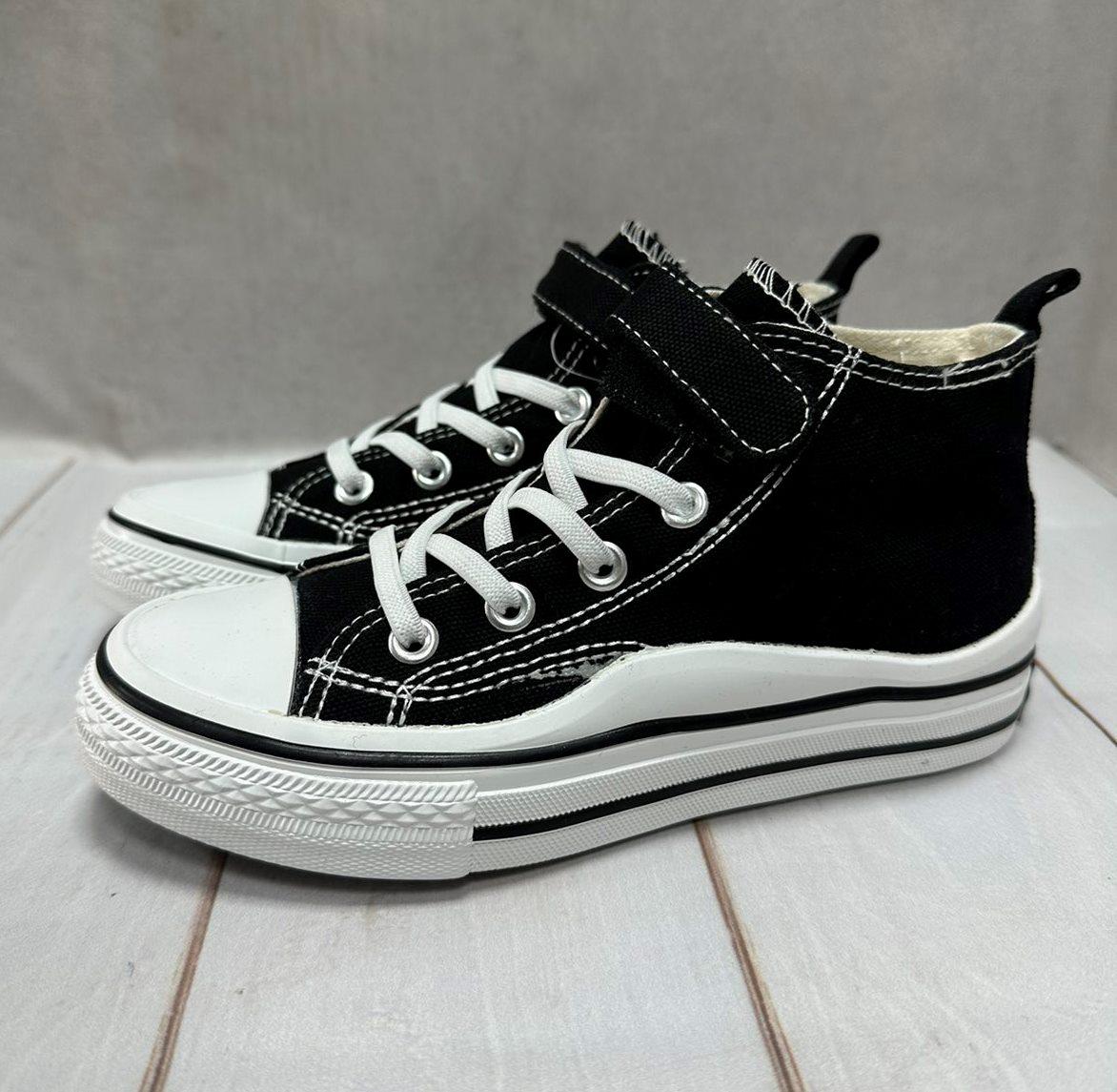 Кеды детские Apawwa converse высокие р. 33 Черный (12155885) - фото 7