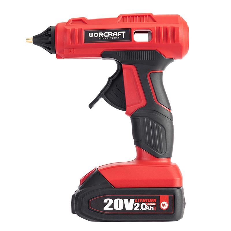 Пистолет клеевой аккумуляторный Worcraft CLG-S20Li с аккумулятором 2 А и зарядным - фото 2