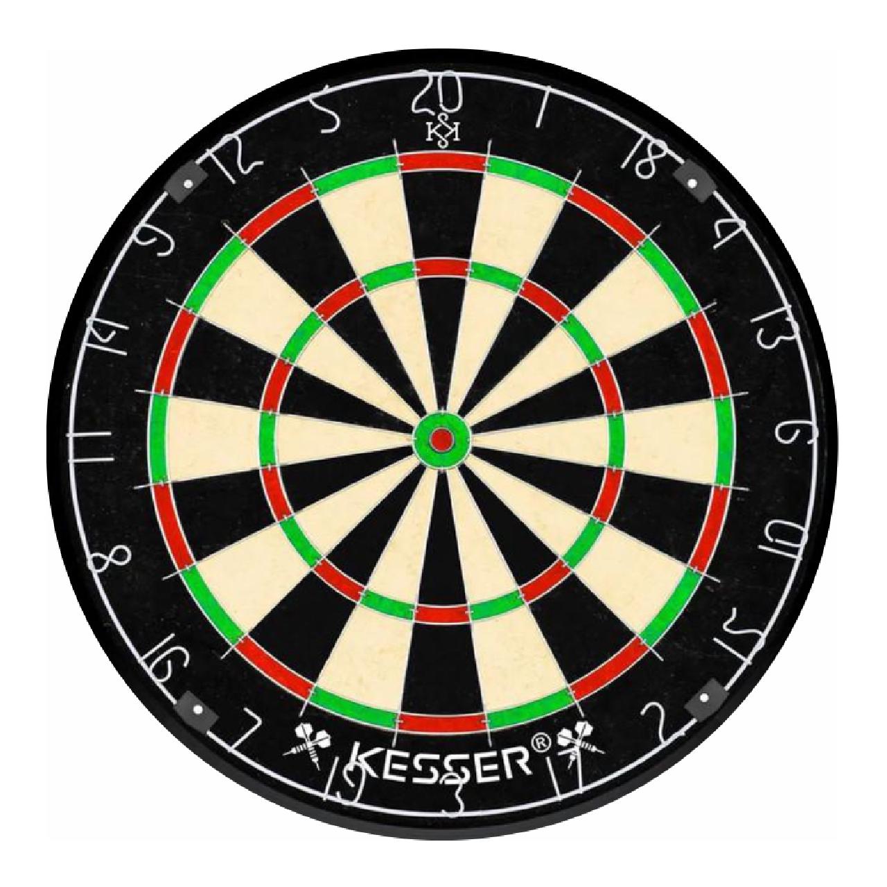 Дартс професійний KESSER з високоточними стрілами класичний із захисним чорним кільцем