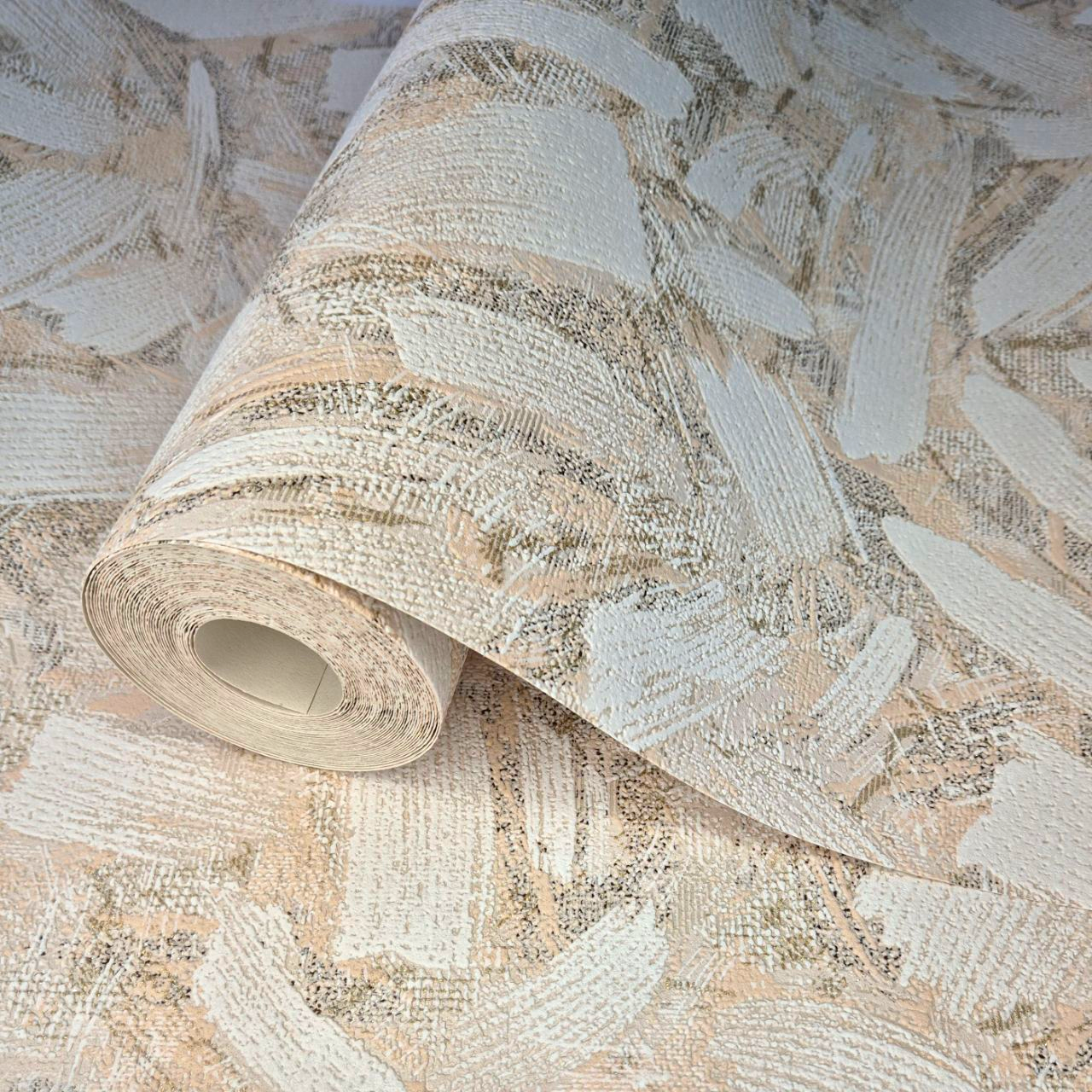 Обои виниловые 9416-02 абстрактные на бумажной основе для спальни/коридора/кухни 10x0,53 м Бежевый (2560577731)