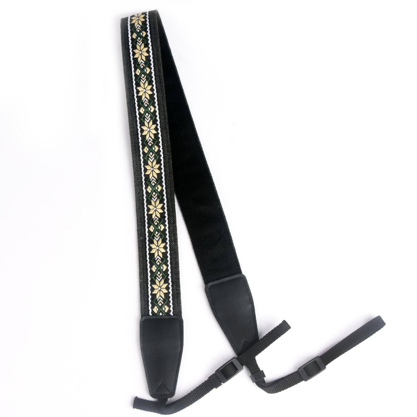 Ремінь-вишиванка для дзеркальної фотокамери універсальний на шию Чорний (IBX009B)