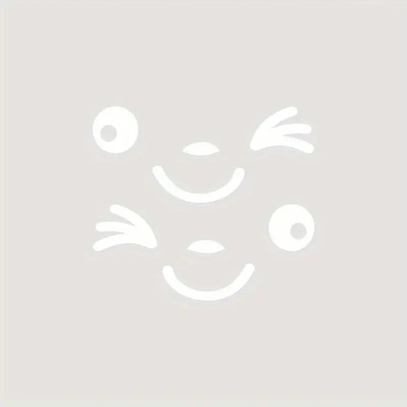 Наклейки декоративні Смайли для автомобіля/мотоцикла/техніки 2 шт. Білий (2690615028)