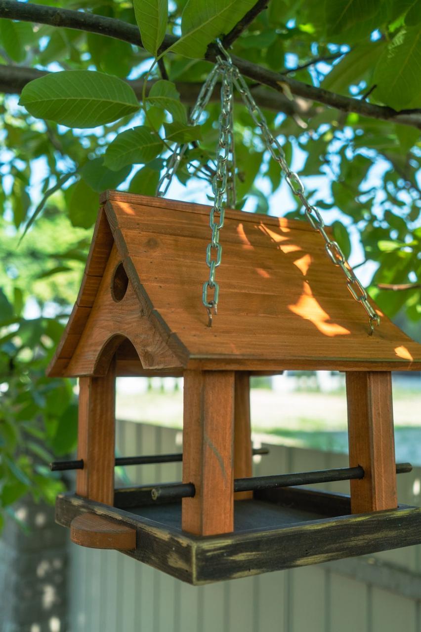 Кормушка для птиц и белок подвесная Сакура из натурального дерева 28×27×32 см Коричневый - фото 6 Кормушка для птиц и белок подвесная Сакура из натурального дерева 28×27×32 см Коричневый - фото 6