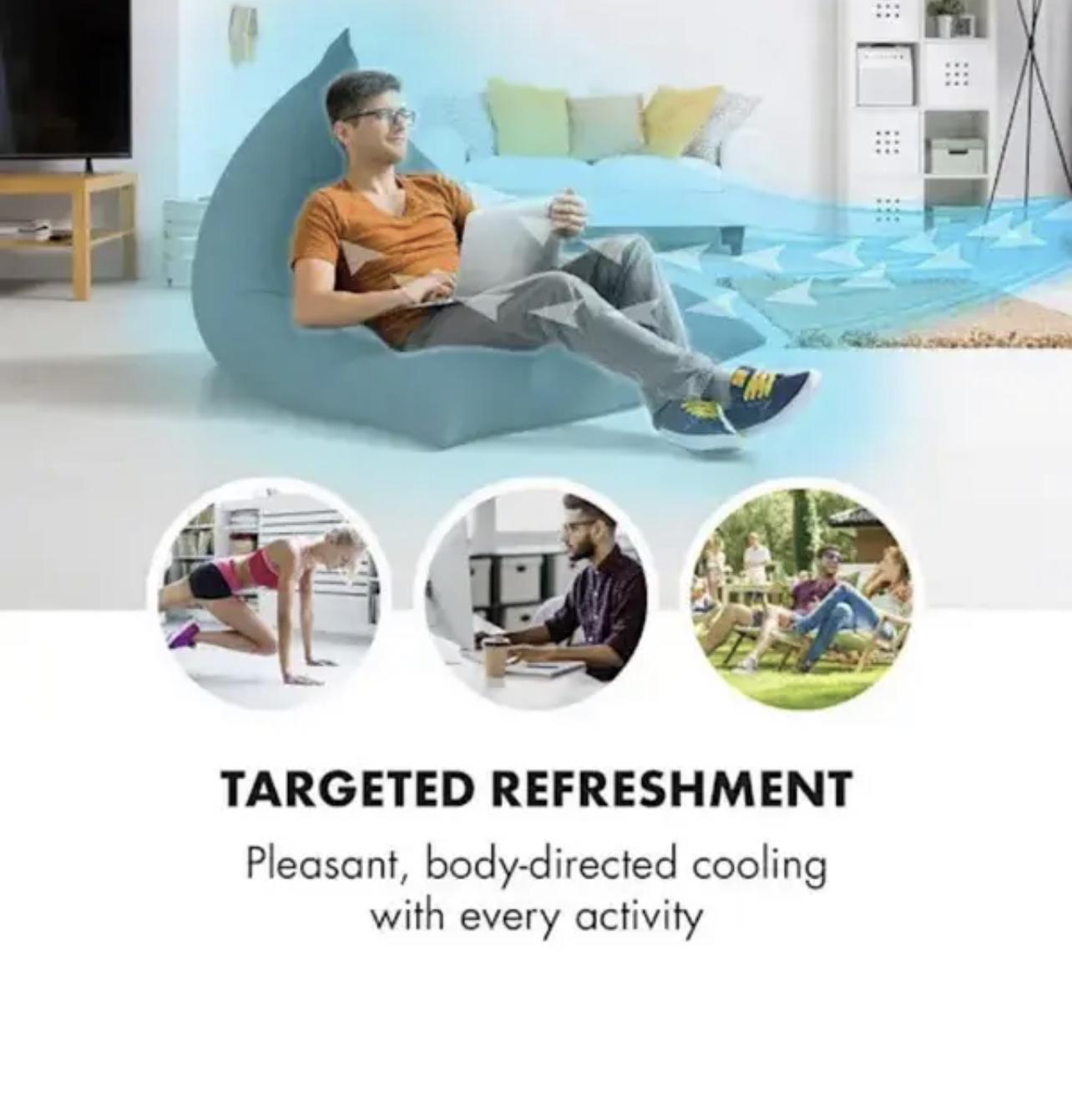 Вентилятор-охладитель мобильный KLARSTEIN Maxfresh 4в1 55 Вт (10029349) - фото 7