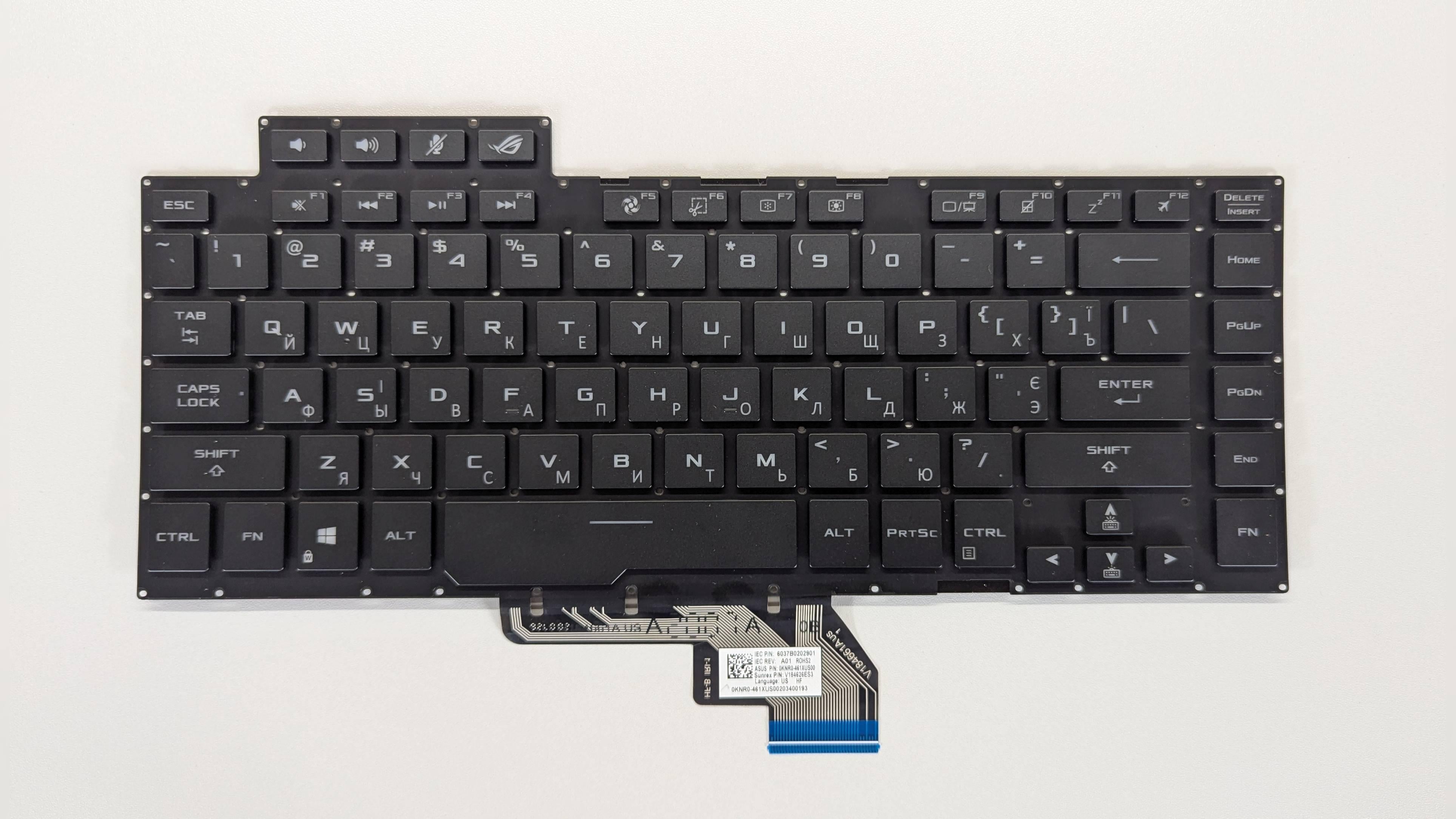 Клавиатура с подсветкой ASUS Ice Rui GU502/GU502G/GU502DU/GU502GV/GU502L/GU502LW