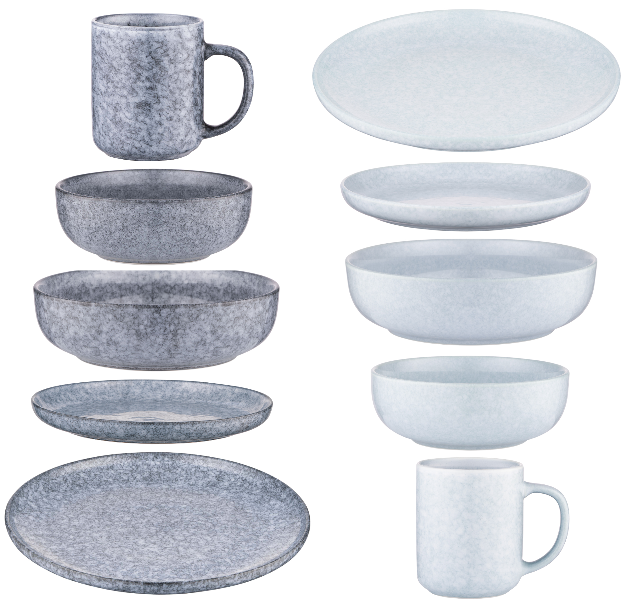 Набор посуды для двух персон Ardesto Loreto 10 предметов фарфор Темно-серый/Серо-голубой мраморный Набор посуды для двух персон Ardesto Loreto 10 предметов фарфор Темно-серый/Серо-голубой мраморный