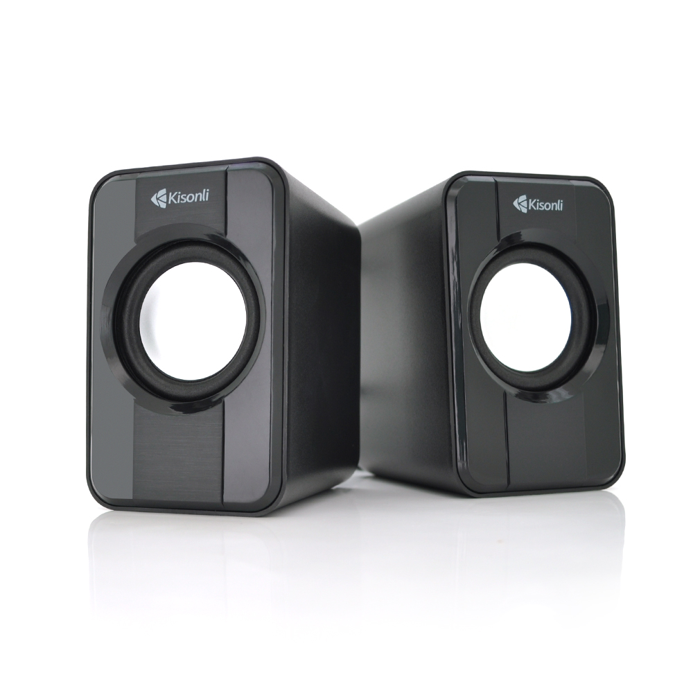 Набір портативних колонок Kisonli 2.0 S-444 USB 3,5 мм Чорний (23405)