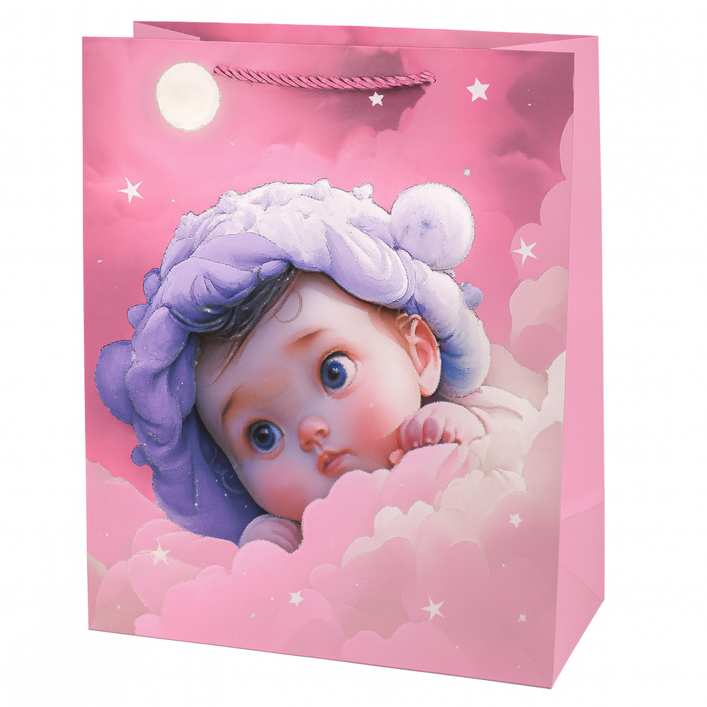 Подарочный пакет с ручками Angel 3D R96952-M Светло-розовый (29596822) Подарочный пакет с ручками Angel 3D R96952-M Светло-розовый (29596822)