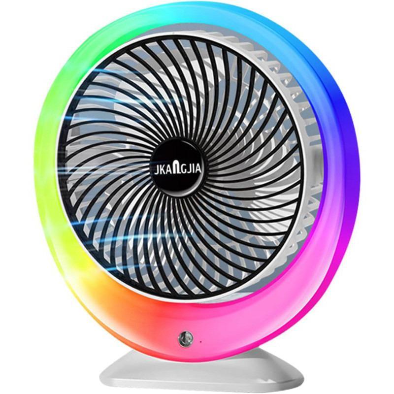 Вентилятор портативный Mini fan с аккумулятором и RGB LED-подсветкой (17134) Вентилятор портативный Mini fan с аккумулятором и RGB LED-подсветкой (17134)