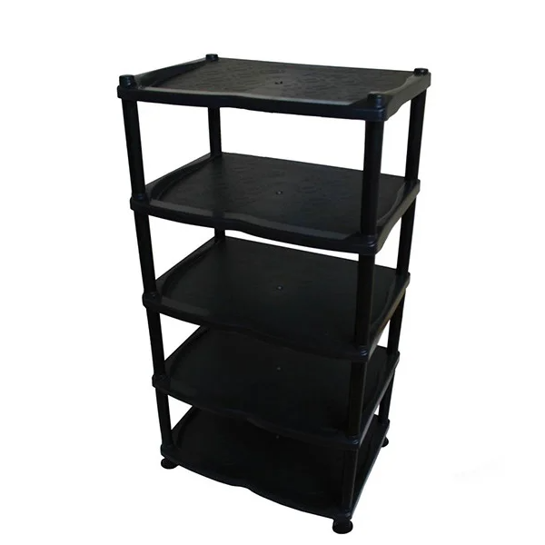 Полка для обуви Каскад пластиковая на 5 ярусов Черный (MR12502) Полка для обуви Каскад пластиковая на 5 ярусов Черный (MR12502)