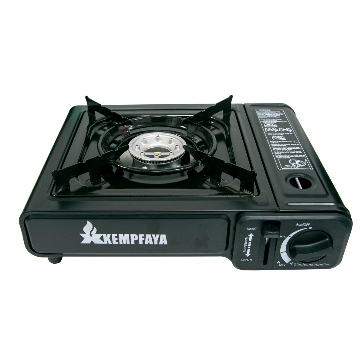 Портативна газова плита під балон Kempfaya KF-5005 Чорний (1009558-Black)