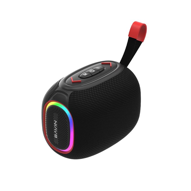 Колонка BAVIN BM-33 Hi-Res RGB-подсветка Повербанк BT/USB/TF/FM/TWS Black