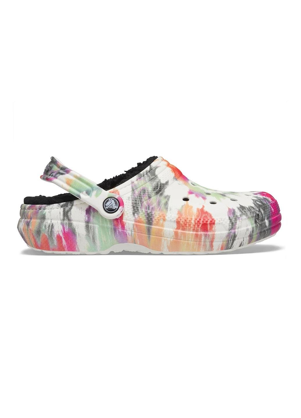 Сабо женские утепленные Crocs Classic Tie Dye Lined Clogs р. 36-37 23 см Разноцветный (1914488099564) - фото 4
