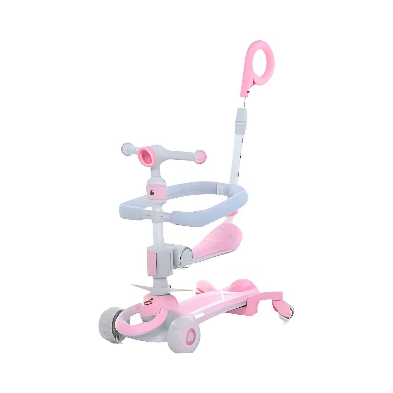 Самокат JR 3-083 5в1 сталь/пластик с музыкой и светом Розовый (25112321) - фото 1 Самокат JR 3-083 5в1 сталь/пластик с музыкой и светом Розовый (25112321) - фото 1