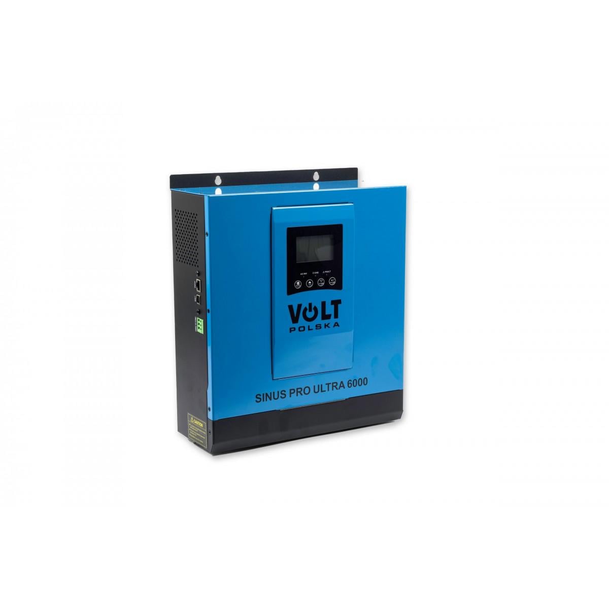 Инвертор преобразователь солнечный Volt Polska Sinus Pro Ultra 6000/3000 24/230 В 3/6 кВт + 60A MPPT 145 В Инвертор преобразователь солнечный Volt Polska Sinus Pro Ultra 6000/3000 24/230 В 3/6 кВт + 60A MPPT 145 В