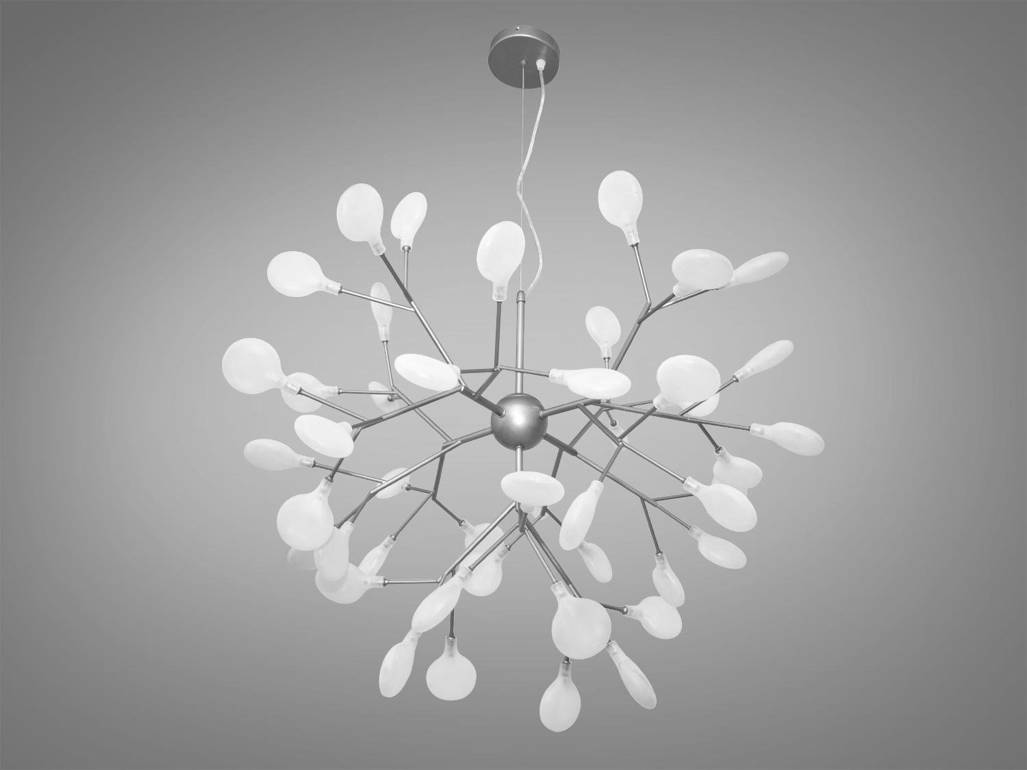 Люстра подвесная Светлячок 45 ламп Хром сатин (887-45A SL) - фото 1 Люстра подвесная Светлячок 45 ламп Хром сатин (887-45A SL) - фото 1