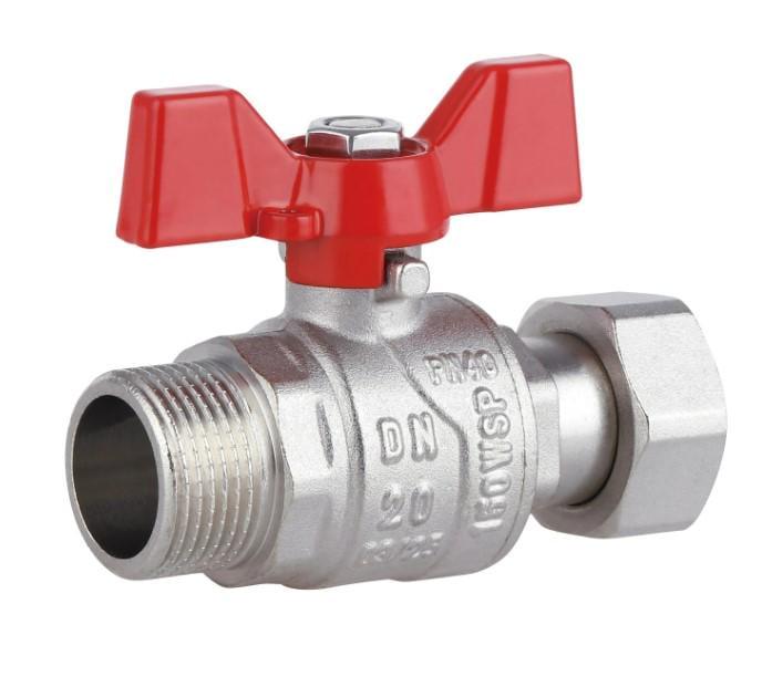 Кран кульовий Thermo Alliance Forte 3/4" ВЗ прямий PN40 з накидною гайкою метелик (SF261W20)