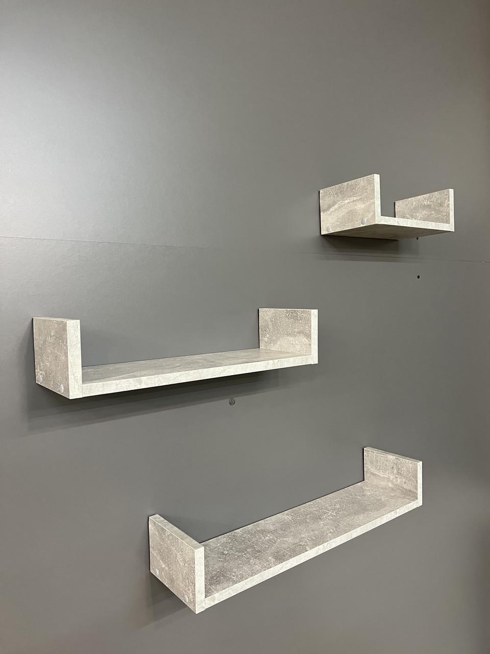 Комплект полиць А-3 3 шт. Бетон - фото 4 Комплект полиць А-3 3 шт. Бетон - фото 4