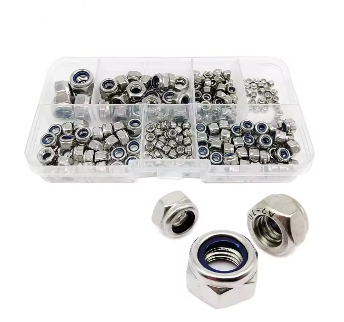 Гайки DIN985 M2/M2.5/M3/M4/M5/M6/M8 нержавеющие самостопорные Spec 200 шт. (SP-0678200) Гайки DIN985 M2/M2.5/M3/M4/M5/M6/M8 нержавеющие самостопорные Spec 200 шт. (SP-0678200)