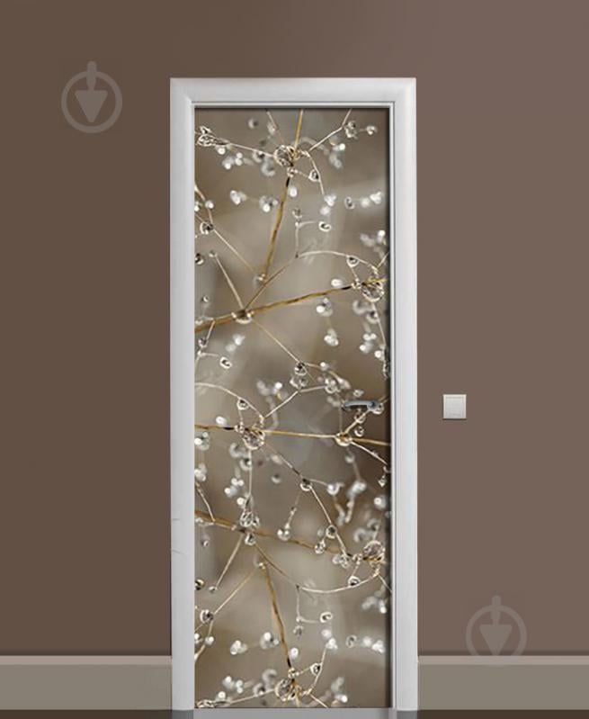 Наклейка на дверь Zatarga «Алмазная роса» 650х2000 мм виниловая 3Д наклейка декор самоклеящаяся Наклейка на дверь Zatarga «Алмазная роса» 650х2000 мм виниловая 3Д наклейка декор самоклеящаяся