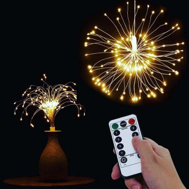 Гирлянда светодиодная UKC Firework P0109 автономная 120 Led с пультом - фото 3