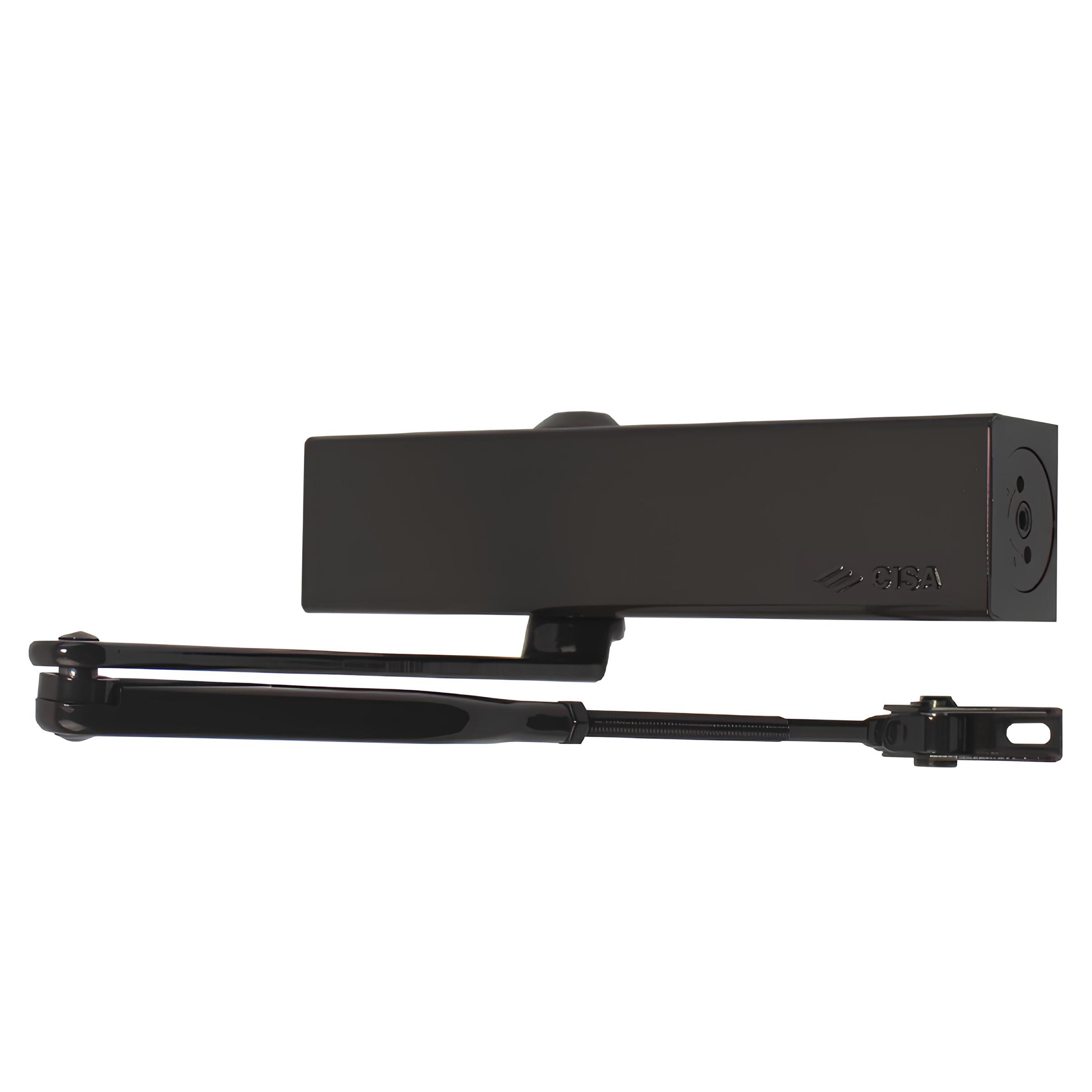 Доводчик Cisa C1611.03.0.88 Professional Plus2 BC STD HO с фиксацией до 80 кг Коричневый