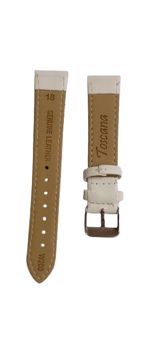 Ремешок для часов кожаный гладкий 18х170 мм Белый (3834) - фото 2 Ремешок для часов кожаный гладкий 18х170 мм Белый (3834) - фото 2