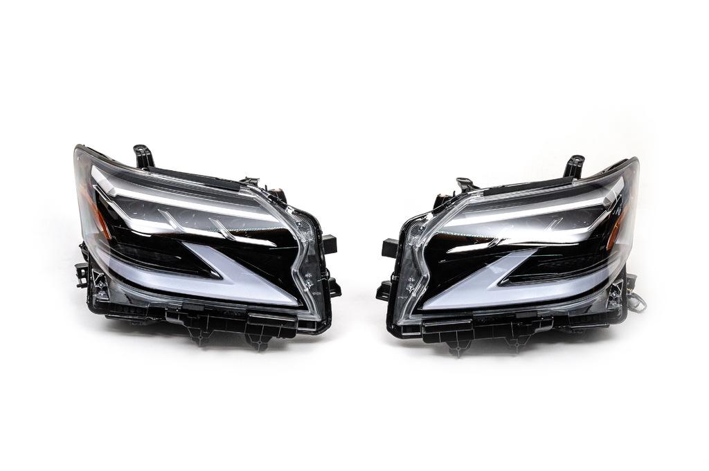 Передние фары в дизайне 2021-2023 годов 1234 Upgrade для Lexus GX460 поликарбонат Белый