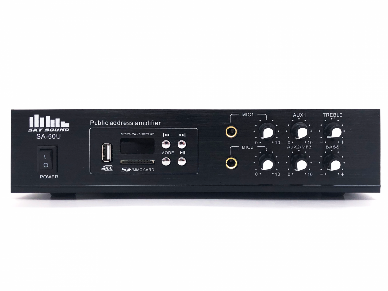 Трансляционный усилитель мощности Sky Sound SA-60U Black - фото 5 Трансляционный усилитель мощности Sky Sound SA-60U Black - фото 5