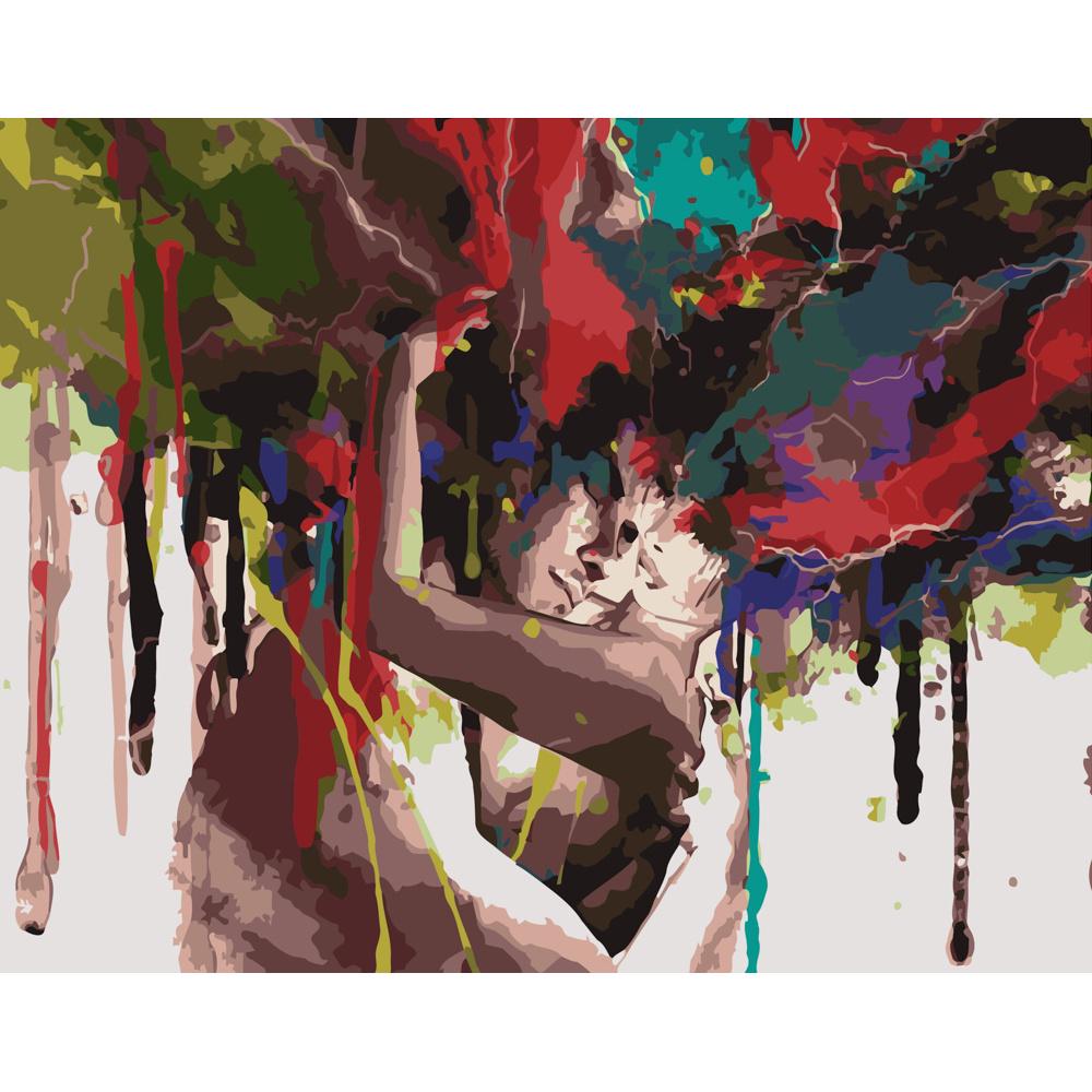 Картина по номерам Strateg Премиум Любовь в красках 40х50 см (GS397)