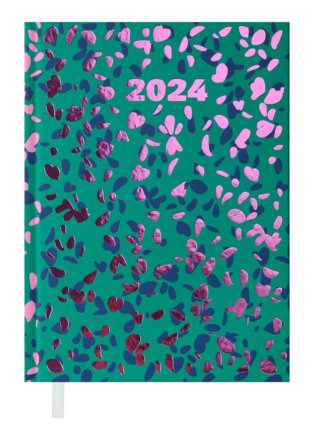 Дневник BUROMAX 2024 А5 Moderna Бирюзовый (BM.2172-06)