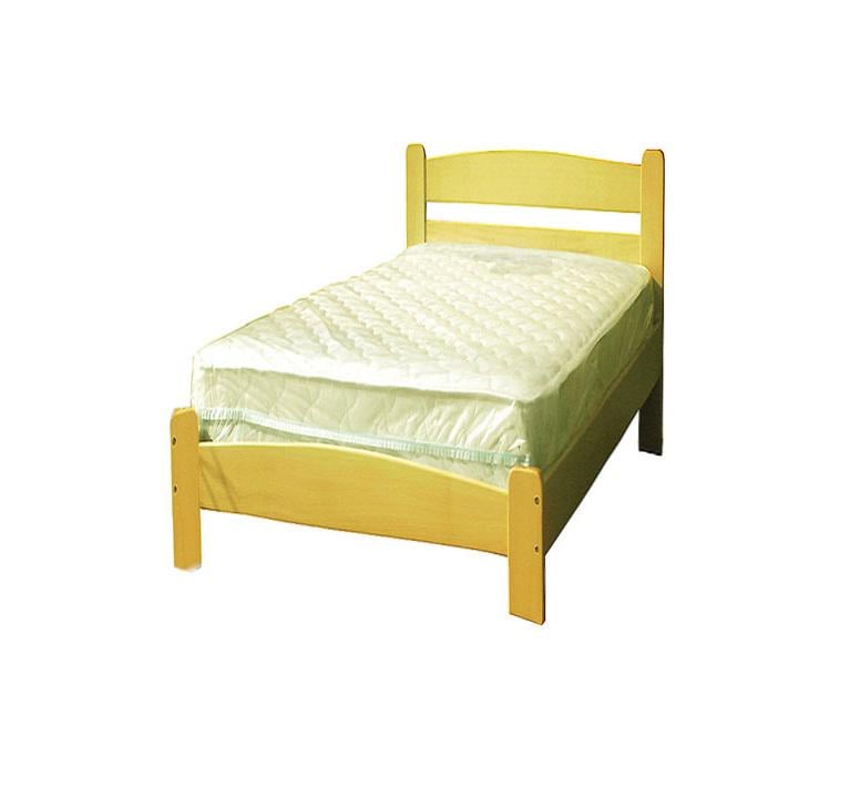 Кровать классическая односпальная ДрімКО Дональд покрытие эмаль из массива бука 90х190 см Слоновая кость (26336)