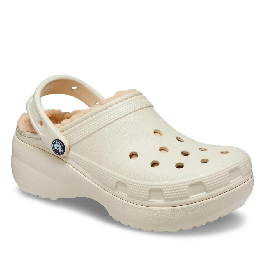 Сабо Crocs Classic Platform Lined Clog M5 р. 37/24 см Bone (20566521) - фото 3