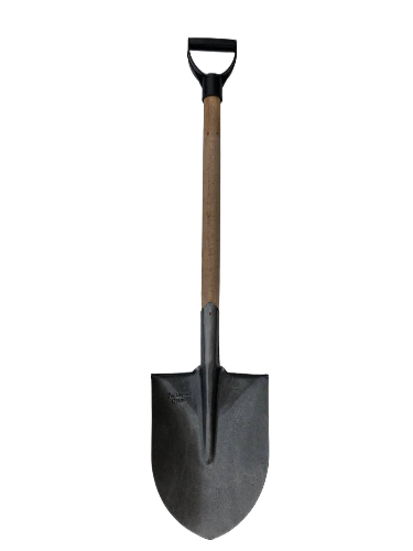 Лопата Американка з рейкової сталі з черенком та пластиковим тримачем