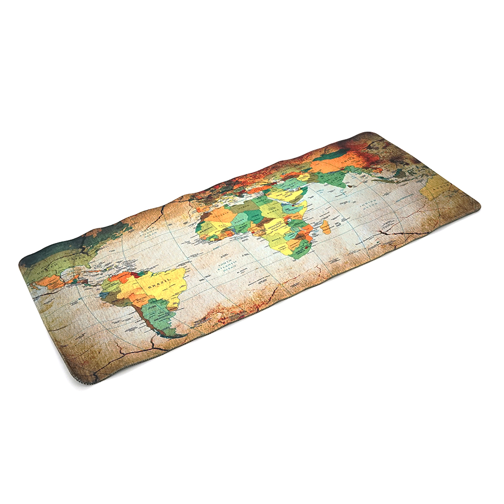 Коврик геймерский Карта мира с боковой прошивкой тканевый 3х300x700 мм Mixcolor (YUT_V5627)