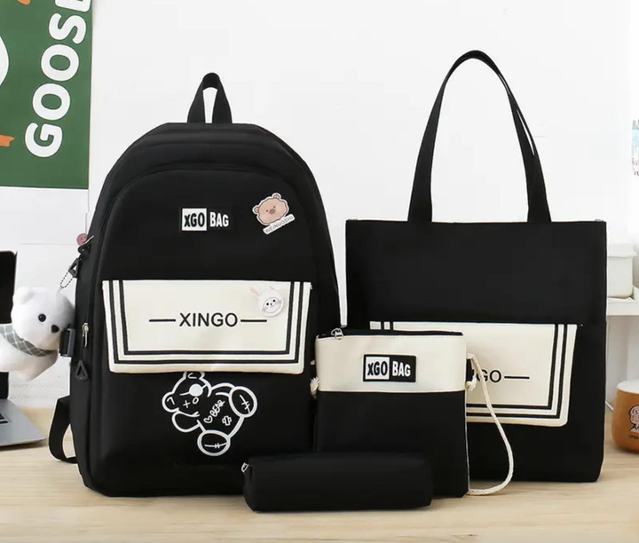 Школьный рюкзак для девочки XGO BAG 4в1 рюкзак/шоппер/пенал/сумочка Черный - фото 5 Школьный рюкзак для девочки XGO BAG 4в1 рюкзак/шоппер/пенал/сумочка Черный - фото 5