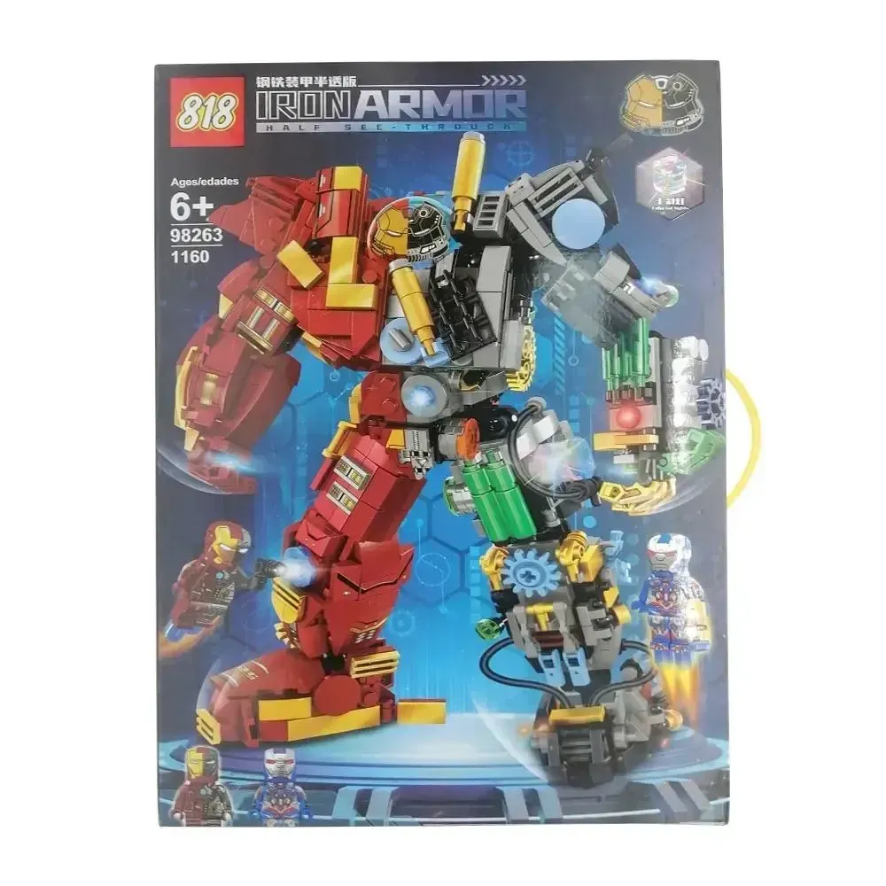 Конструктор Iron Hulkbuster из пластика на 1160 дет. Красно-серый (150-98-98263)