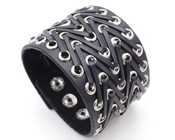 Браслет кожаный мужской Европейский стиль 00096