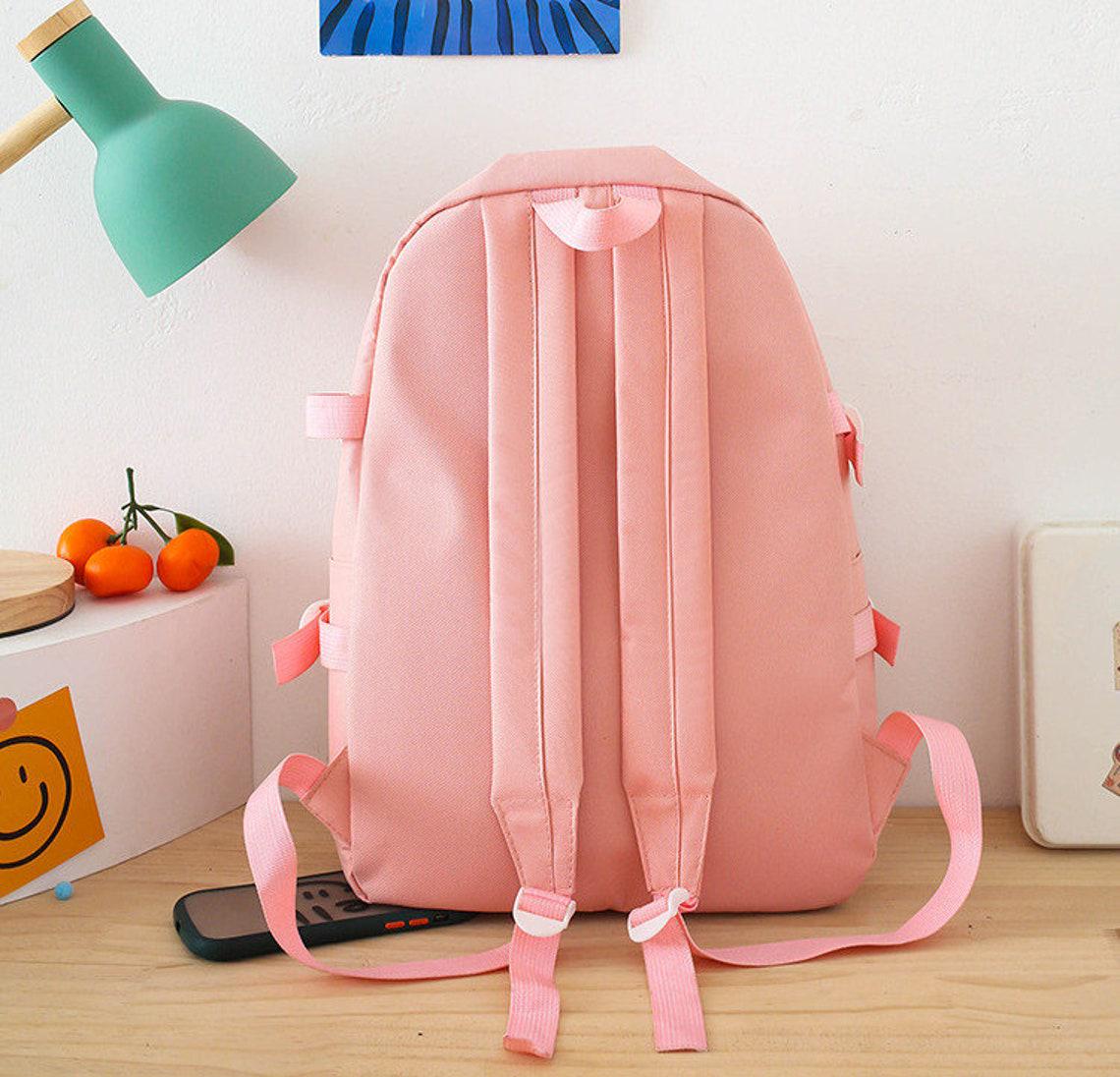 Шкільний рюкзак для дівчинки Ведмедик з значком-зайчик 4в1 5-11 клас Рожевий (27667913) - фото 9 Шкільний рюкзак для дівчинки Ведмедик з значком-зайчик 4в1 5-11 клас Рожевий (27667913) - фото 9