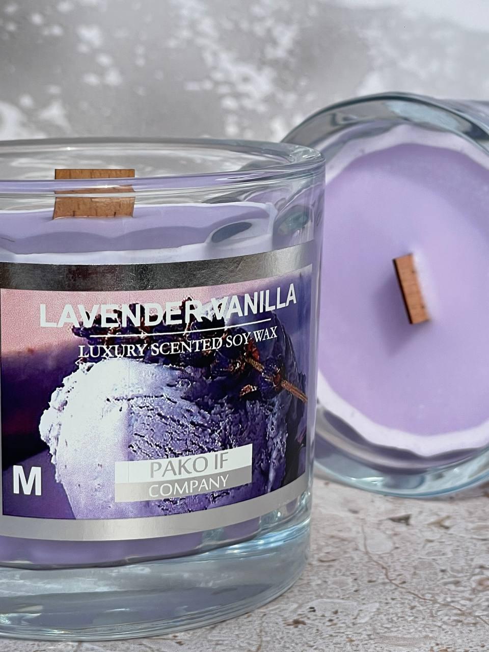 Свеча соевая Lavender Vanilla в рифленом стекле (14295688) - фото 3