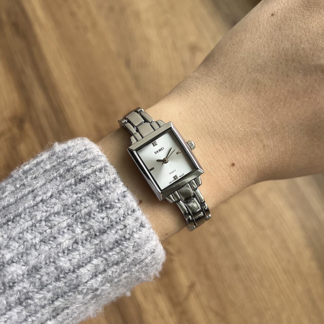 Часы женские металлические Skmei Серебристый (z055-2) - фото 2 Часы женские металлические Skmei Серебристый (z055-2) - фото 2