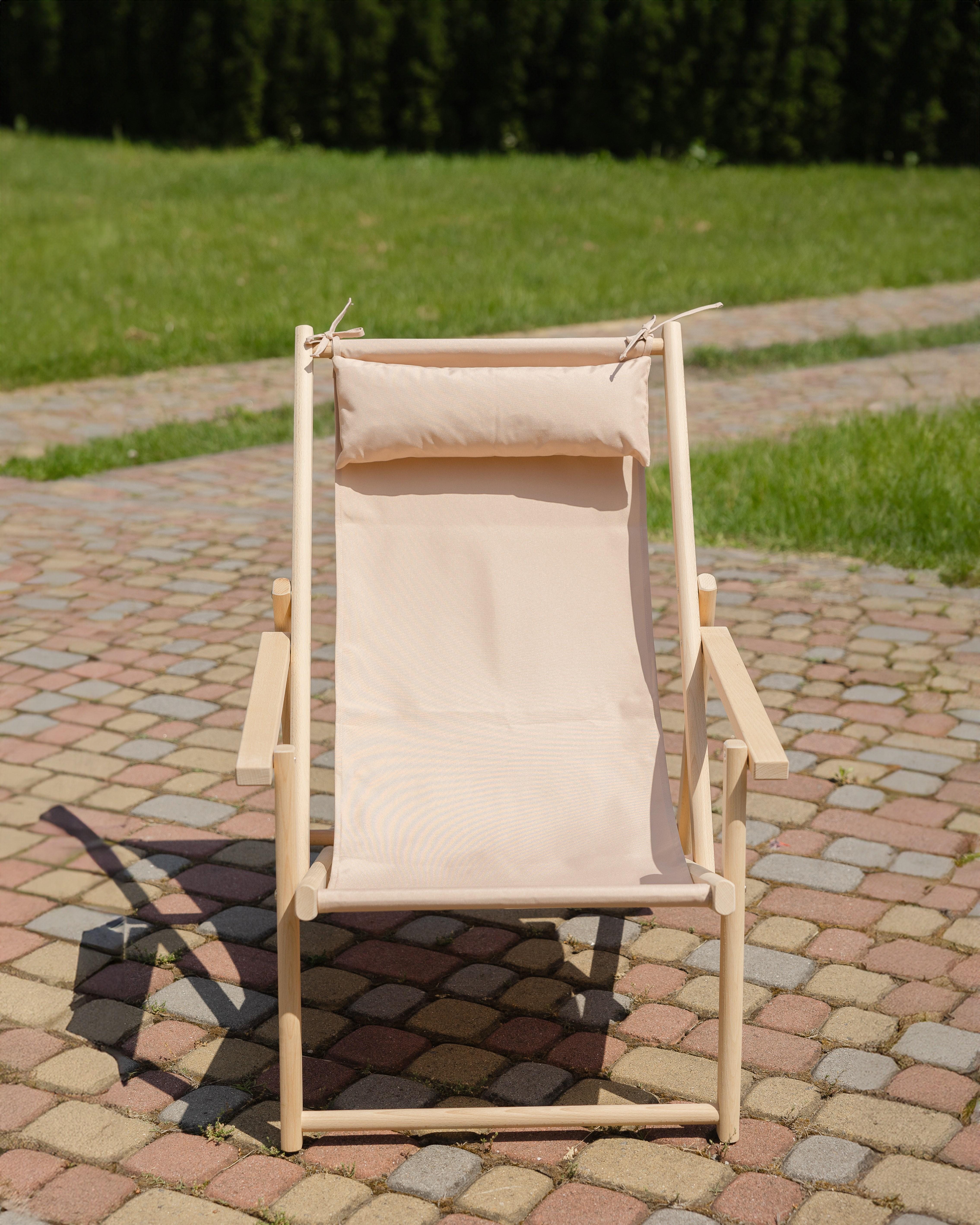 Шезлонг дерев'яний розкладний XRmaster з підлокітниками та підголовником Капучино (0002244) - фото 2 Шезлонг дерев'яний розкладний XRmaster з підлокітниками та підголовником Капучино (0002244) - фото 2