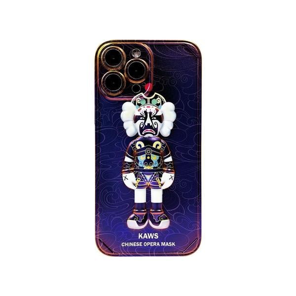 Чехол для iPhone 13 3D Kaws Opera Mask Синий